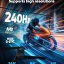 Highwings 80Gbps Displayport Cable 2.1 6.6FT, 16K@60Hz, 8K@120Hz, 4K@240Hz, DP 2.1 Cable 16K Braided Cord, Compatible with HDR10 DSC 1.2a, G-Sync FreeSync Gaming PC, Gaming Monitor 5090, AMD 7900XTX