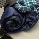 KingCamp Double Sleeping Bag for Adults, Queen Size 2 Person XXL Flannel Sleeping Bag, Waterproof Lightweight Flannel Quilt with 2 Pillows, Perfect for Couples Family Camping Hiking (Envelope-Navy)