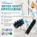 Sealegend 40 Feet Dryer Vent Cleaner Kit/Lint Remover/Upgraded Flexible Quick-Snap Brush with Drill Attachment/Fireplace Chimney Brushes for Easy to Use/Works with or Without Power Drill
