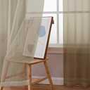 Chyhomenyc Taupe Sheer Curtains 84 Inches Long 2 Panels Set- Light Filtering Curtains for Bedroom, Soft Airy Voile Rod Pocket Living Room Window Drapes, 42Wx84L Inches, 2 PCS