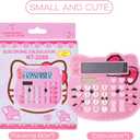 Women Calculators,Desktop Calculator 12 Digit with Large LCD Display and Sensitive Button, Solar and Battery Dual Power, Standard Function for Office, Home, School (Pink+Pink)