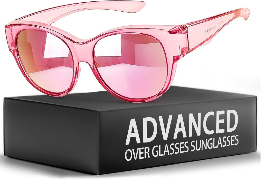 Myiaur Polarized Fit Over Glasses Sunglasses for Women, Trendy Wear Over Glasses UV400 Protection for Driving Outdoor