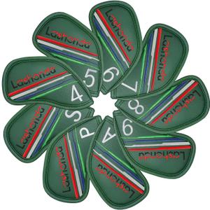 9PCS Golf Headcovers Golf Iron Head Covers Value 9 Piece Set, Synthetic Leather Deluxe Club HeadcoverCompatible with Iron Sets