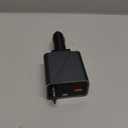 Retractable Car Charger [168W Max 2.9FT USB C Car Charger Adapter] Fast Charging Compatible with iPhone 16 15 14 13 12, Samsung, Gray (Cord for apple+Type C)