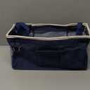 Bedside Storage Caddy/Bedside Hanging Storage Bag for Headboards Bunk Beds Dorm Rooms Book Phone Magazine Holder (Navy Blue)