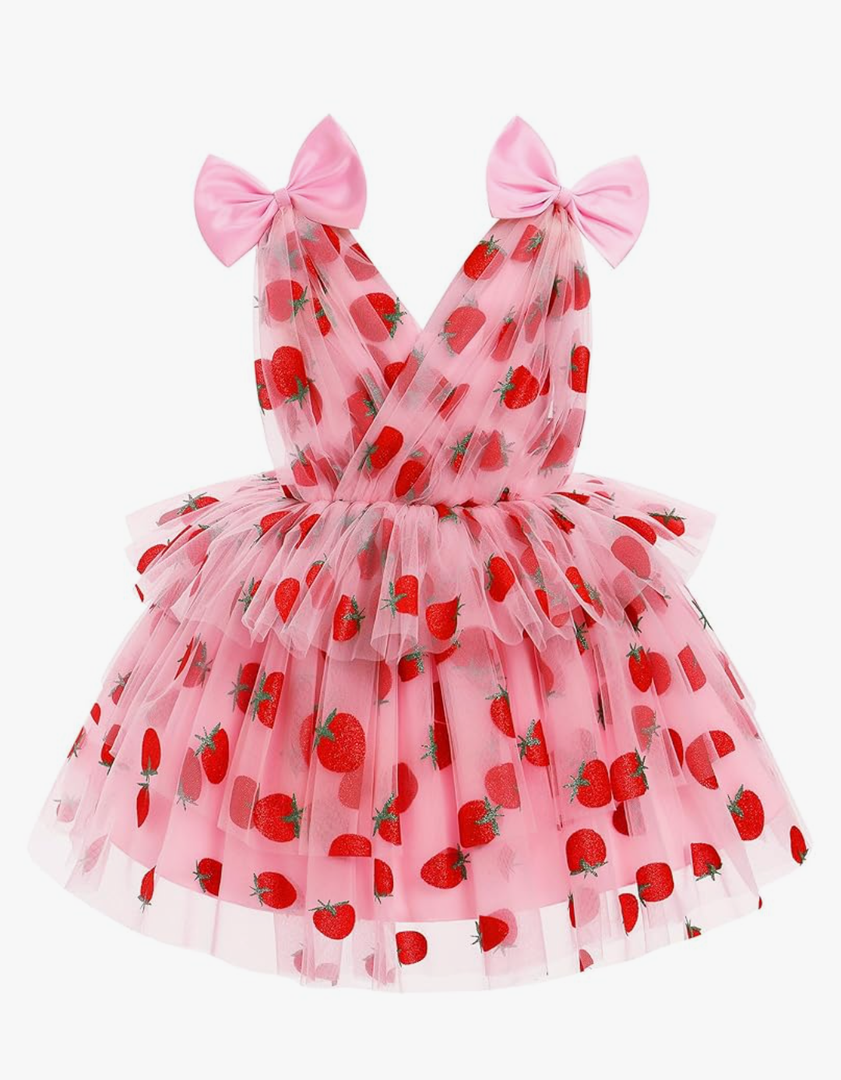 IMEKIS Toddler Girls Butterfly Birthday Dress Rainbow Tulle Formal Wedding Party Ruffle Tutu Dresses Photo Shoot, Size 110