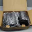 Wheat Straw Dinnerware Sets for 8,Plastic Plates and Bowls Sets 32-Piece, Unbreakable & Lightweight Dish Set, Camping Plates, Cereal Bowls, Cup Sets for Kitchen, Apartment Essentials - Black