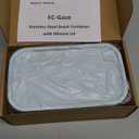 3 Pack Stainless Steel Snack Containers with Silicone Lids, 2-Compartment Snack Containers for Lunch, Office, Travel & Camping(Aqua, Blue, Grey)