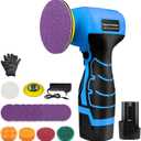 Cordless Sander, 3" Palm Sander with 16.8V 3.0Ah Li-ion Battery, 3500RPM Mini Polisher, 19 Accessories Sanders Tool for Sanding/Polishing/Waxing/Cleaning