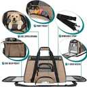 PetAmi Airline Approved Pet Carrier for Cat, Soft Sided Dog Carrier for Small Dog, Cat Travel Supplies Accessories for Indoor Cat, Ventilated Pet Carrying Bag Medium Kitten Puppy, Large Heather Taupe