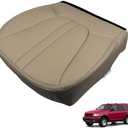 munirater Car Tan Bottom Seat Cover Front Driver Side Synthetic Leather Replacement for 1997-2002 Expedition XLT Eddie Bauer