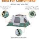 Amazon Basics Instant Camping Tent with Rainfly, Weather-Resistant, Quick Setup, 6 Person