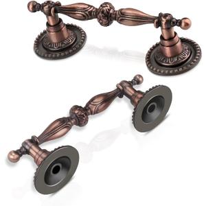 Antique Copper Cabinet Pulls 2.5 Inch, Vintage Drawer Pulls Dresser Pulls 10 Pack, Antique Cabinet Hardware, 3 1/2 Inch Overall Length