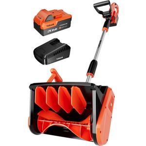 VOLTASK Cordless Snow Shovel, 24V | 13-Inch | 4-Ah Cordless Snow Blower, Battery Snow Blower with Directional Plate & Adjustable Front Handle (4-Ah Battery & Quick Charger Included)