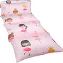 Butterfly Craze Floor Pillow Case - Lounger Support & Guest Bed Setup - Machine Washable Cover for Studio Apartment Essentials - Adjustable Floor Seating for Kids & Adults - Queen, Pink Ballerina