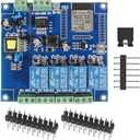 AC/DC Power Supply ESP32 Development Board Programmable Development Board Wireless WiFi 4 Way Channel 5V Relay Module ESP32-WROOM-32E for Arduino AC 90-250V / DC 7-30V