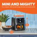 Instant Pot 4Qt Vortex 6-in-1 Mini Air Fryer, Custom Program Options, Air Fry, Broil, Roast, Dehydrate, Bake, Reheat, Black, 4 Quarts