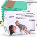 Sloyar Refills Compatible with DEKOR CLASSIC Diaper Pails/3 Pack/Versatile and Functional/Suitable for Seniors and Infants/Baby Powder Fragrance/Holds up to 1650 Diapers
