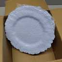 DaYammi 60Pcs Blue Plastic Plates - Light Blue Pates Disposable & Reusable - Heavy Duty Plastic Plates for Party Including 30 Dinner Plate,30 Dessert Plate for Weddings, Birthdays, Dinner Parties