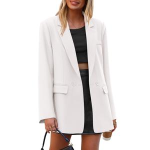 PRETTYGARDEN Fall 2026 Blazers for Women Business Casual Long Sleeve Lapel Pockets Spring Winter Jackets Work Office Clothes Medium