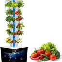 Vertical Hydroponic Tower,7Layer 35 Pods Tower Garden Growing System with 12V Water Pump& 24h Smart Timer,BPA-Free Modular Indoor/Outdoor for Hydroponic Gardening Lovers Planting Vegetables.45inch