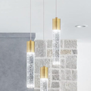 3-Lights Pendant Lights Modern LED Kitchen Island Light Bubble Pendant Light Pendant Lighting for Kitchen Island Dining Room Ceiling Hanging Lights Bedroom Mini Pendent Spot Lights (Gold)
