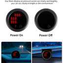 Three Display Air Pressure Gauge 232PSI LED Digital Air Ride Air Bag Suspension Press Meter 12V/24V Kit with 1/8 NPT Electrical Pressure Sensor for Air Ride Suspension Systems 2-1/16" 52mm (Red)