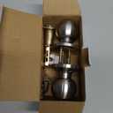 BESTTEN Keyed Entry Door Knob with Lock, Heavy Duty Interior and Exterior Door Lock, Standard Ball, Satin Nickel