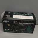 TitanFlex Heavy Duty Industrial Nitrile Gloves with Raised Diamond Texture, 8-mil, Latex Free (Green/Dark Green/Yellow) (Small)