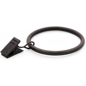 Ivilon Drapery Curtain Clips with Rings - Set of 14 Decorative Drapery Rings with Strong Clips 2" Diameter - Color Oil Rubbed Bronze (ORB)