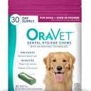 ORAVET Dental Chews for Dogs, Oral Care and Hygiene Chews (Large Dogs, Over 50 lbs.) Pink Pouch, 30 Count (Pack of 1), Best By 08/06/2026