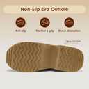 Vilanva Platform Clogs for Women Cozy Suede Fall Slippers with Warm Fur Lined Slip on Shoes Outdoor Indoor House (7.5, Chestnut)