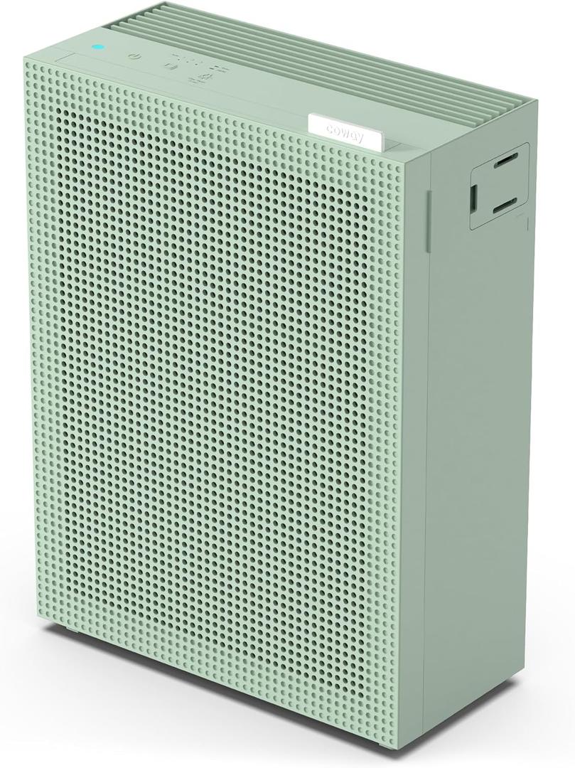 COWAY Air Purifiers for Home Bedroom up to 1,035ft with Washable Filter, True HEPA Filter for Smoke, Pollen, Dander, Smell Air Purifier with Air Quality Monitor, Auto Mode