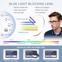 EASY READ 2 Pairs Sporty Style Reading Glasses for MenRectangular TR90 Blue Light Blocking Readers with Spring Hinge (Black/Blue)