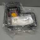 YASONIC Shower Caddy Corner, 3-Pack Adhesive Rustproof Stainless Steel Shower Shelves with Soap Holder, No Drilling Shower Organizer Corner for Dorm, Renters Bathroom, Black