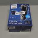 Philips Norelco Shaver 3900 Series, Wet and Dry Electric Shaver, P-Cap, Travel Pouch, Charging Stand, Storm Blue, Model S3341/92 (Silver New)
