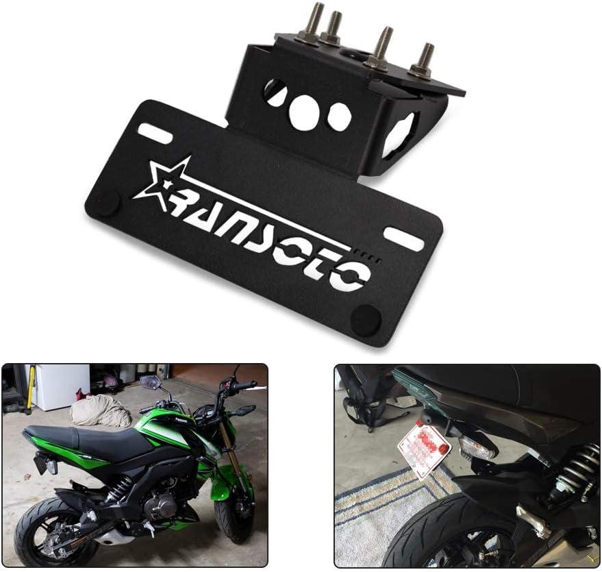 RANSOTO Motorcycle Z125 Fender Eliminator Kits License Plate Holder Compatible with 2015-2025 Kawasaki Z125 Z125 Pro