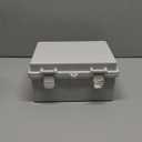 Waterproof Electrical Box Dustproof Junction Box Weatherproof IP67 ABS Plastic Enclosure Switch Router Project Box with Mounting Plate with Wall Bracket 2 Cable Glands Grey 11.8"x7.9"x6.7"