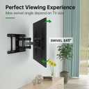 USX MOUNT UL Listed TV Wall Mount for 42"-84" TVs up to 110lbs and 8"-24" Wood Studs, TV Mount with Tilt, Swivel & Extension, Wall Mounts Bracket with Dual Articulating Arms, Max VESA 600x400mm