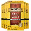 Twinings Earl Grey Extra Strong Black Tea Individually Wrapped Bags, 20 Count (Pack of 6), Flavoured with Citrus and Bergamot, Caffeinated, Enjoy Hot or Iced, 120 Teabags BBD 10/12/2025