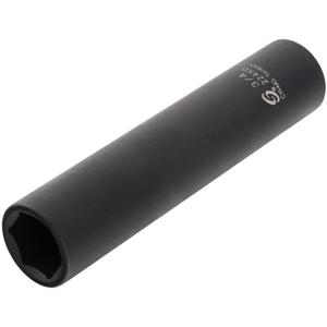 SUNEX TOOLS 224XD, 1/2 Inch Drive, 3/4 Inch Extra Long Deep, Impact Socket, Cr-Mo Alloy Steel, Radius Corner Design, Dual Size Markings