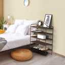 Simple Houseware 5-Tier Shoe Rack Storage Organizer, Bronze