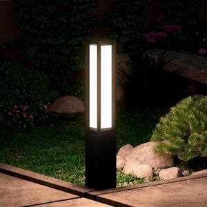 SkyGlow Bollard Light, 120V-277V Line Voltage 32" Aluminum LED IP55 Waterproof Outdoor Modern Landscape Path Lights 10W 1000LM Curb Appeal for Garden Pathway Lawn Patio Courtyard Driveway Decoration