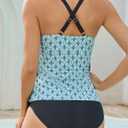 Shuangyu Women 2 Piece Tankini Swimsuit Tummy Control,Army Green PatternXL (Green, XXL)