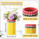 Blushtier 2 Pcs Teacher Appreciation Gifts Teacher Vase Pencil Table Centerpieces Distinctive Pencil Resin Vase End of Year Teachers Desktop Organizer for Retirement Classroom Home Office Supplies