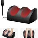 Foot Massager with Heat and Foot Massage, Electric Foot Massager with Cord Remote Control, Birthday Gifts for Mom and Dad (Black - Corded Electric)