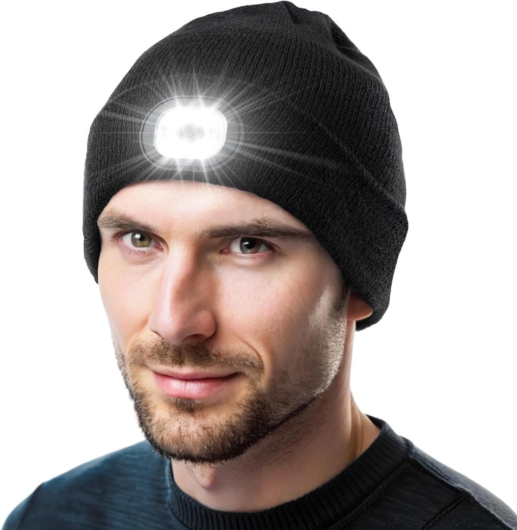 Stocking Stuffers for Men Adults Him, Led Beanie Hats Christmas Mens Gifts for Men Him, Mens Stocking Stuffers, Dad Gifts for Dad Who Want Nothing, White Elephant Gift for Adults, Cool Gadgets Stuff