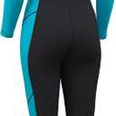 Hevto Women Wetsuit 3/2mm Neoprene Wet Suit Keep Warm in Cold Water for Surfing Swimming Diving (10, W1-3/2mm-Front Zip-Blue)