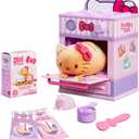 Hello Kitty & Friends Oven Playset  Interactive Bake & Reveal Toy, Includes Mystery Warm Scented Plush (Hello Kitty, Cinnamoroll, or My Melody), Mixing Tools, Dough, Accessories, 5+