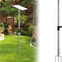 Starlink Mini Ground Pole Mount - Heavy Duty Stainless Steel Ground Stand - Adjustable Height (Up to 4.6ft) - Pipe Adapter Included